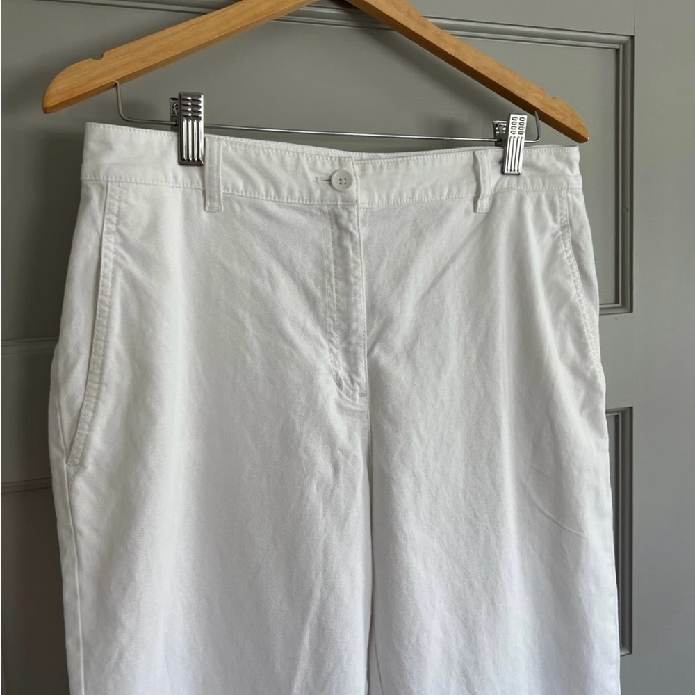 Eileen Fisher Lightweight White Cropped Pants